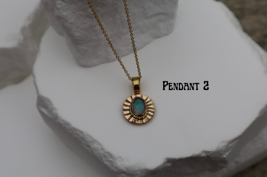 Celestial sun pendant