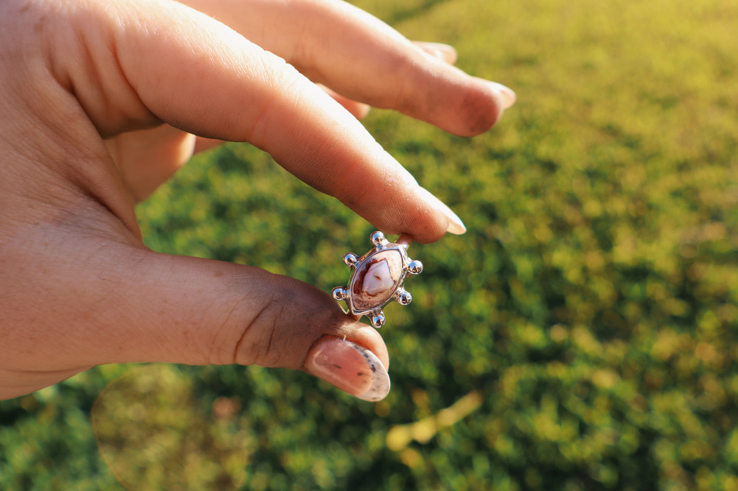 Custom mexican fire “eye” opal