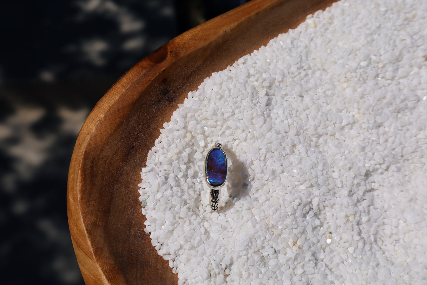 Purple Opal “fishtail” ring no.3 Size 8