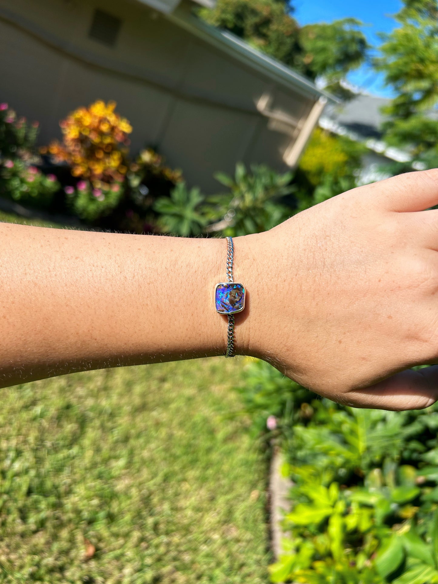 Electric Square Curb chain Bracelet