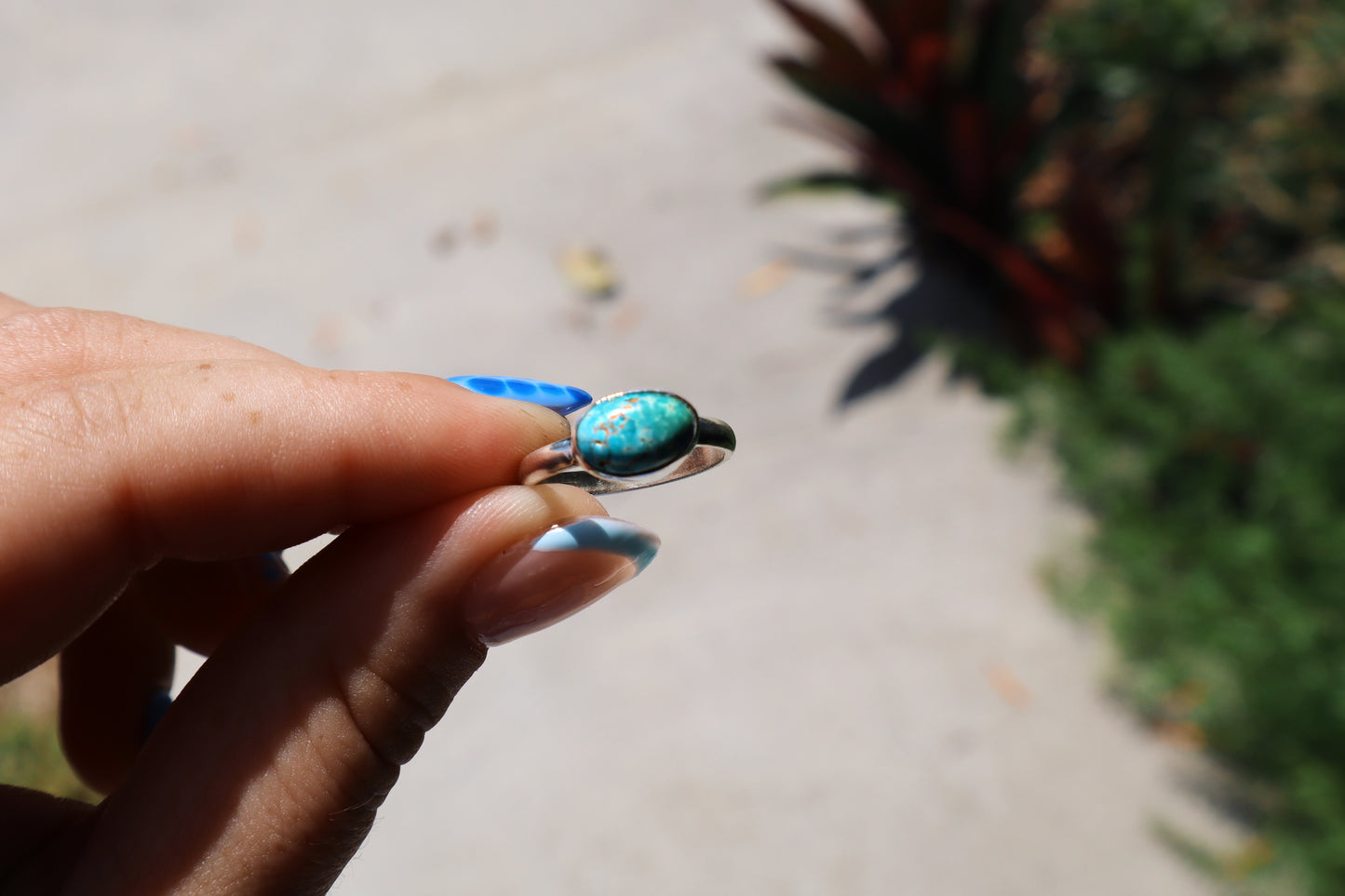 Sierra bell turquoise stacking ring size 6