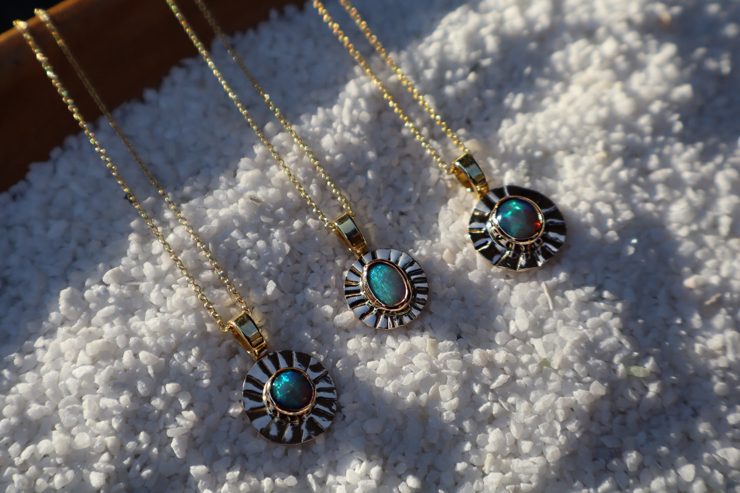 Celestial sun pendant