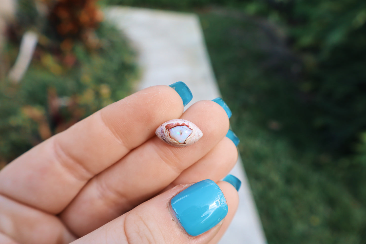 Custom mexican fire “eye” opal