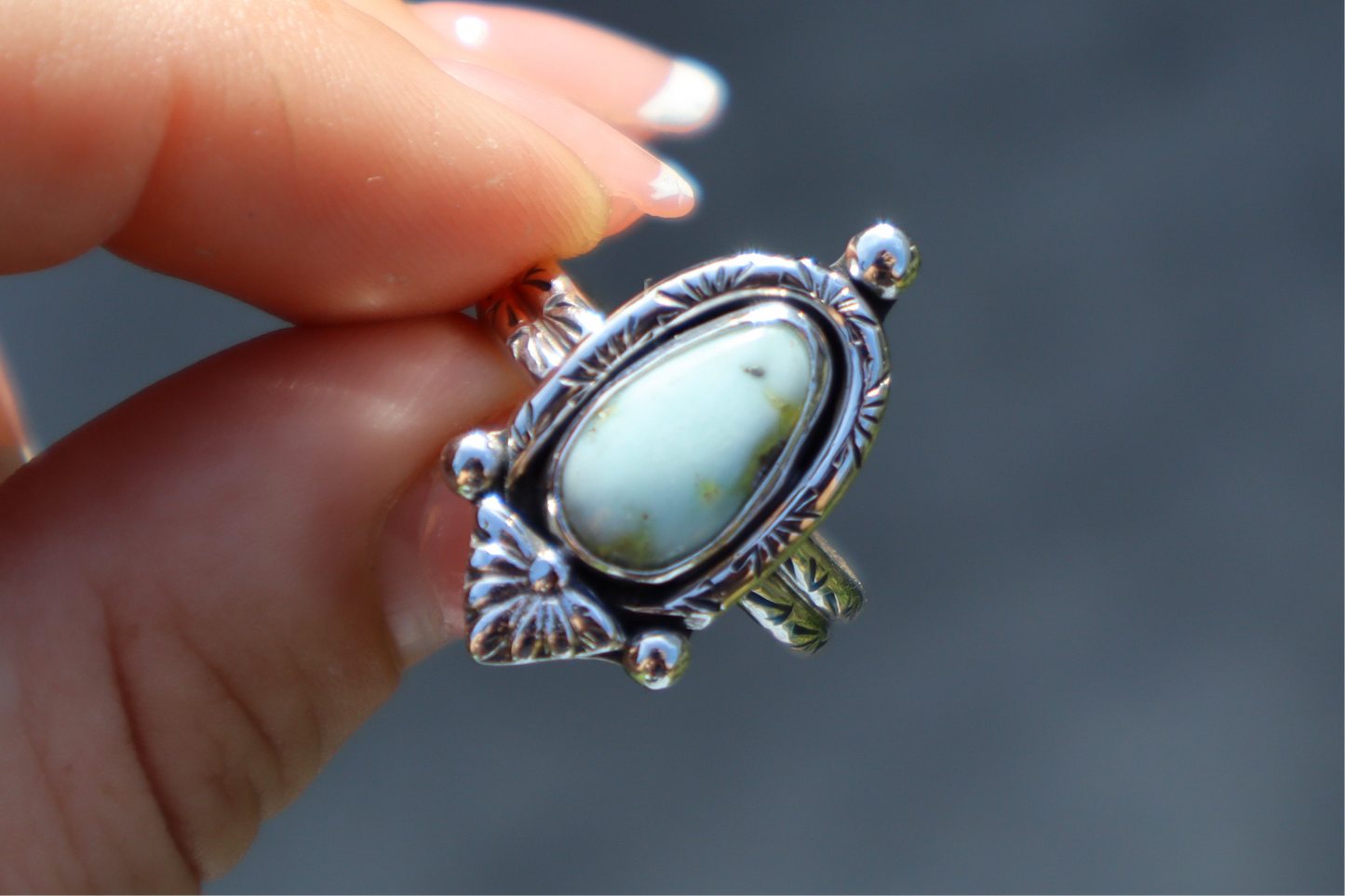 Palomino turquoise “Cactus flower” ring No.4 Size 6
