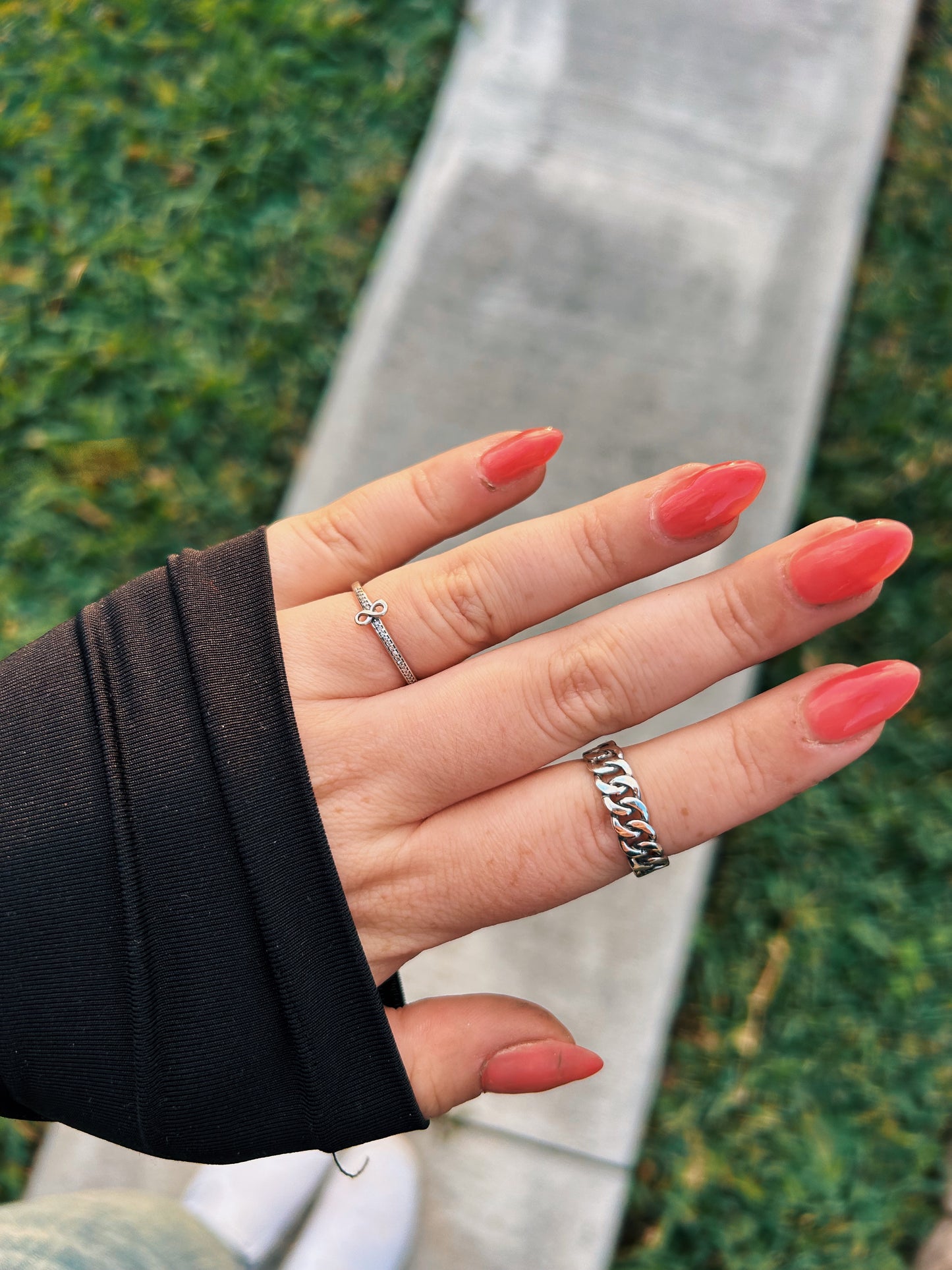 Curb chain ring ⛓️ Size 6.75