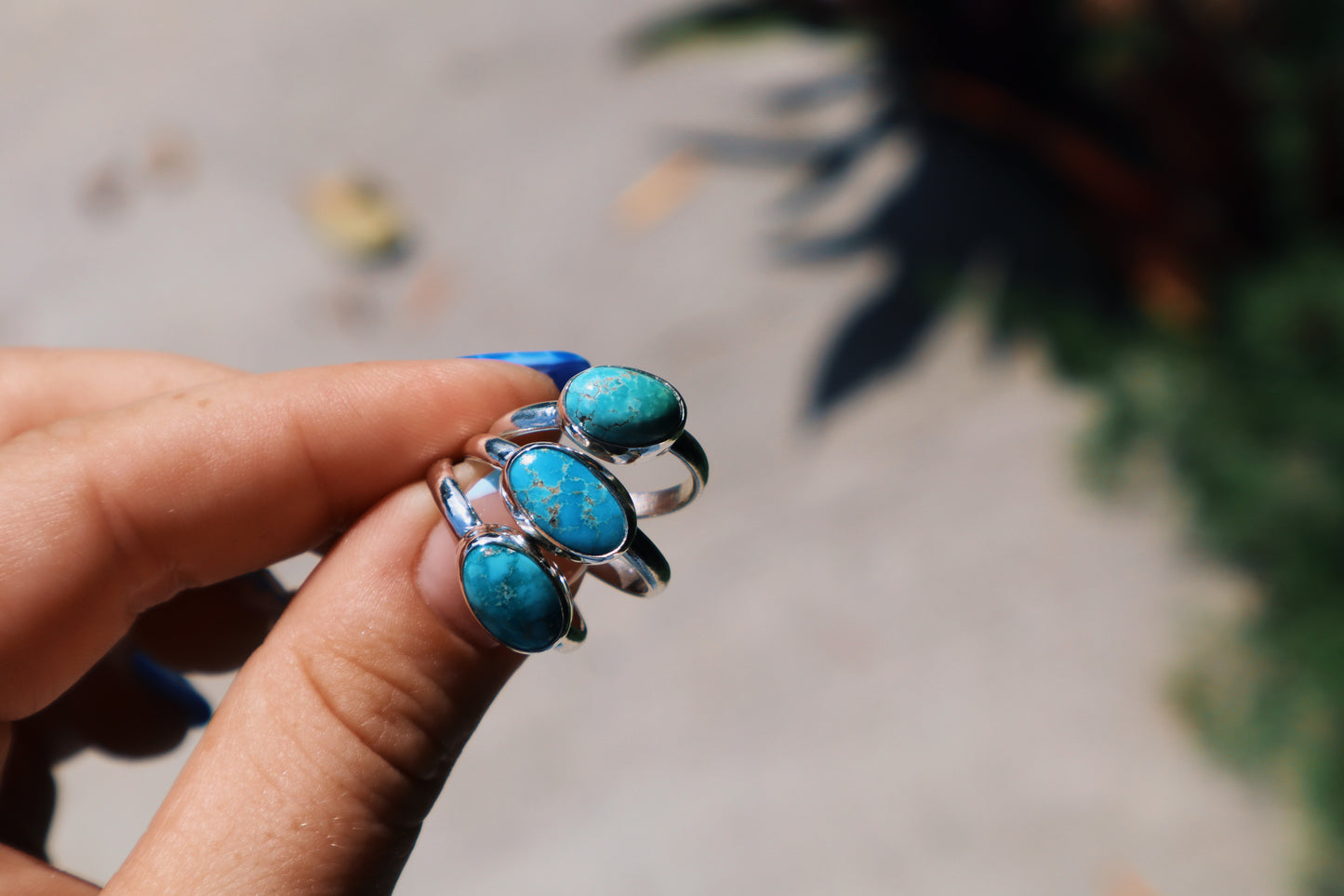 Sierra bell turquoise stacking ring size 6