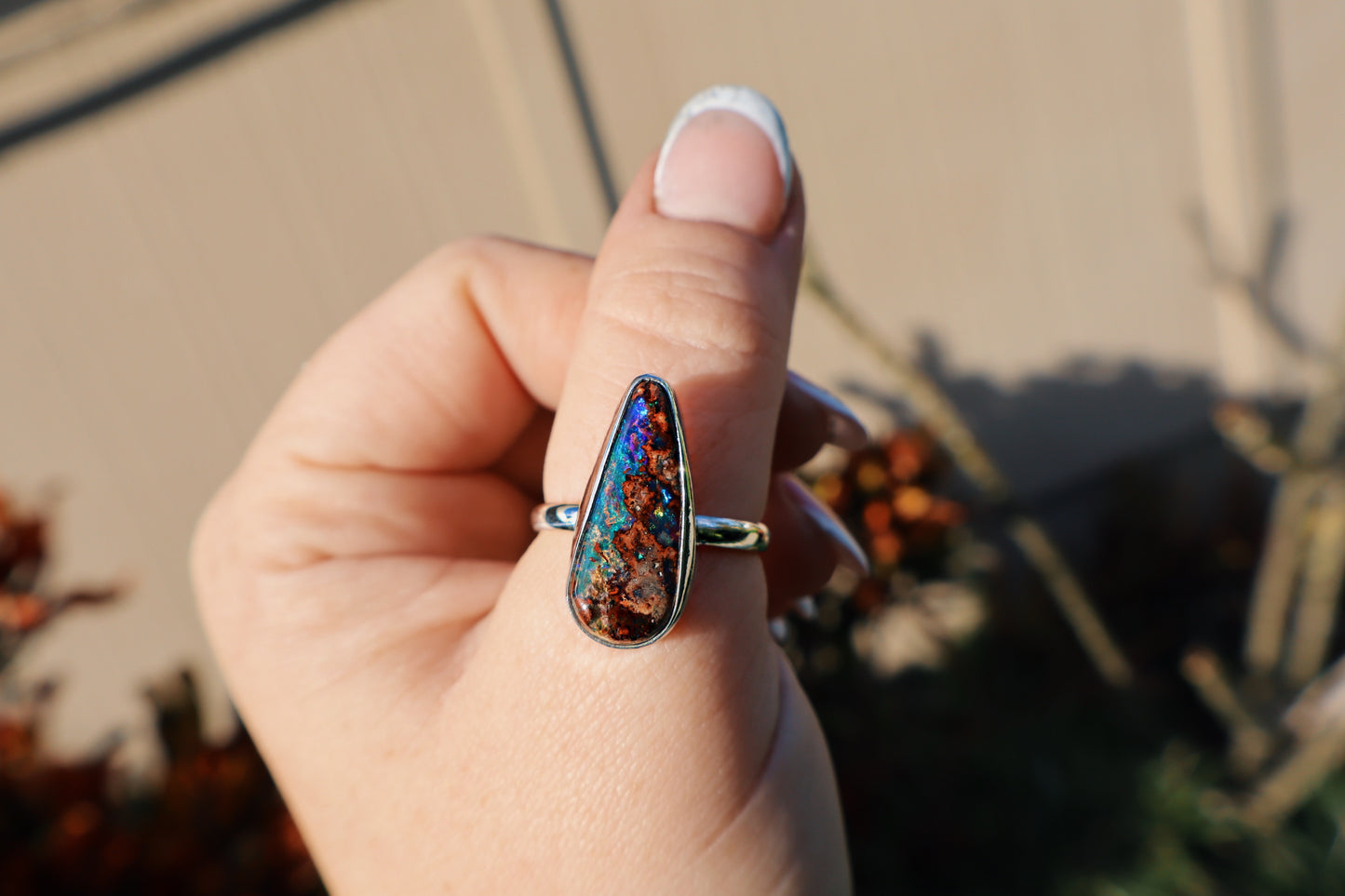 Custom Mexican opal ring