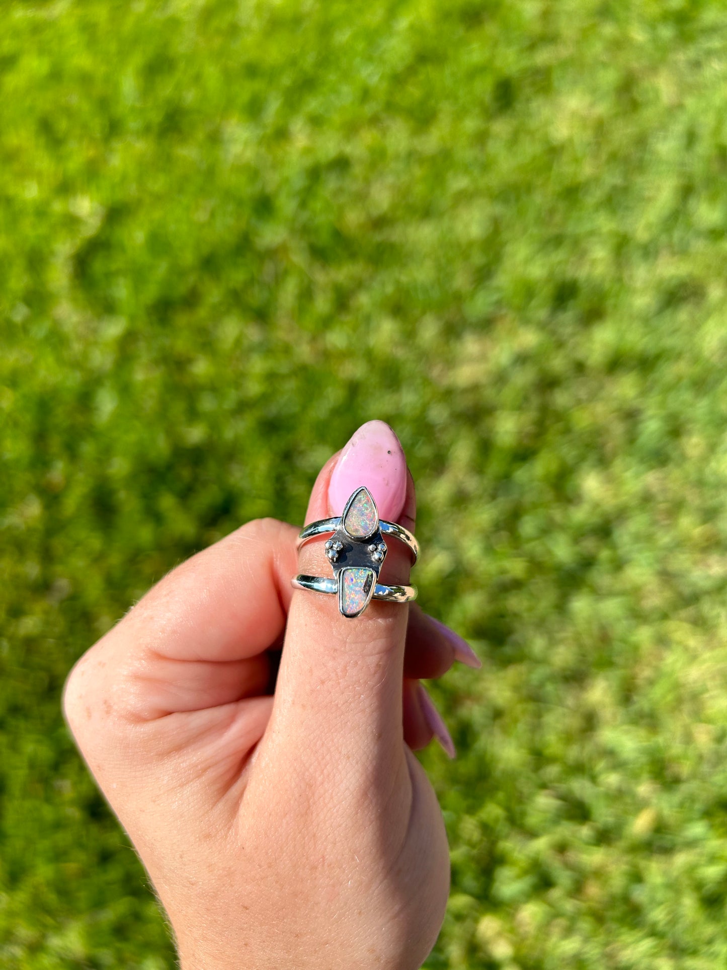 Double shank double opal custom