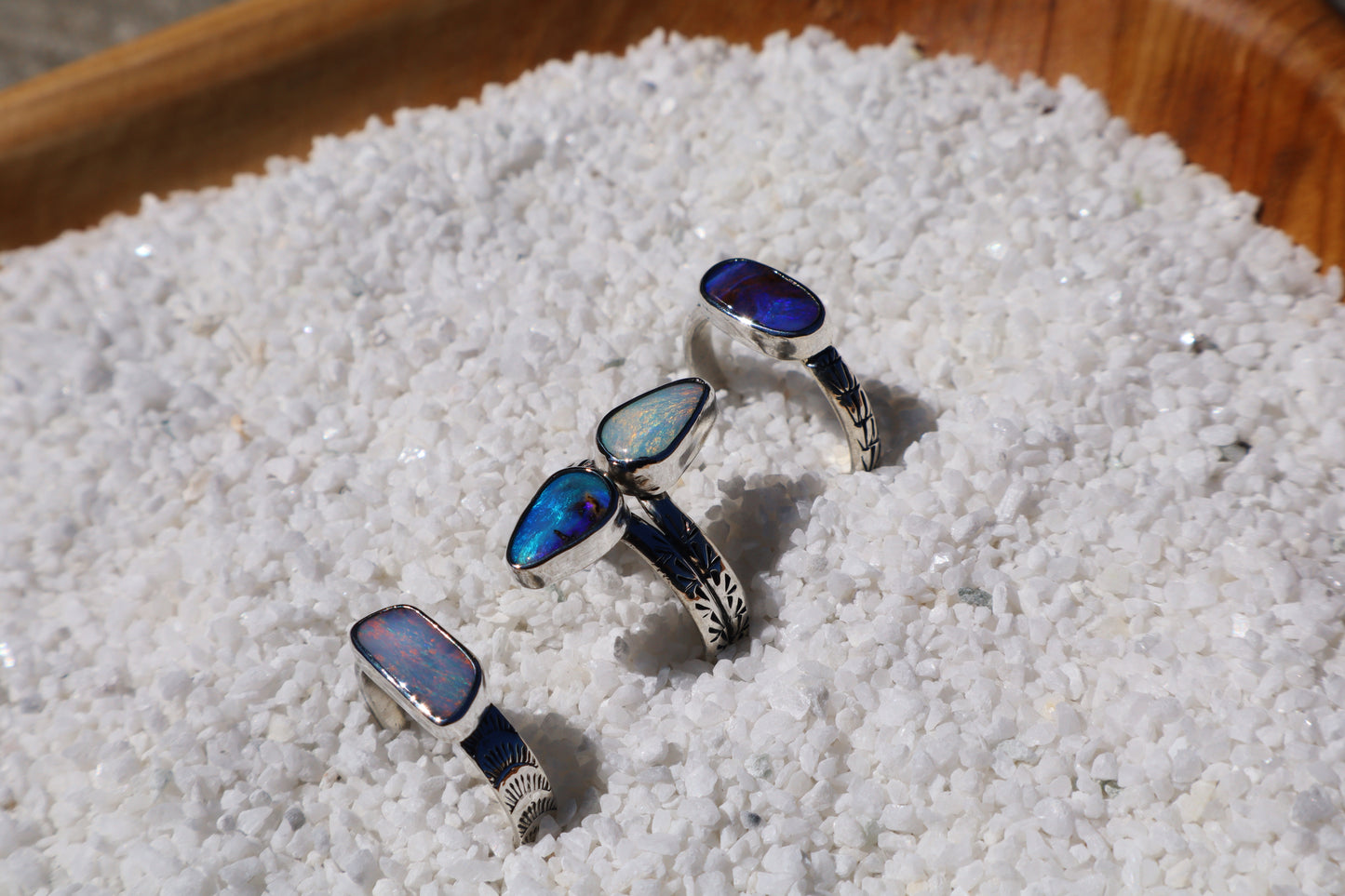 Double opal “Fishtail” no. 2.0 Ring size 7