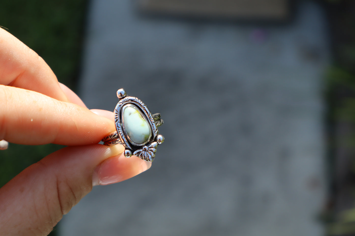 Palomino turquoise “Cactus flower” ring No.4 Size 6
