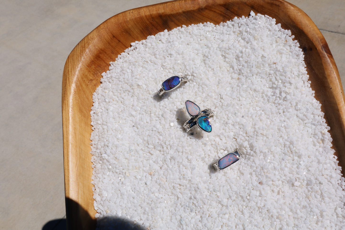 Double opal “Fishtail” no. 2.0 Ring size 7