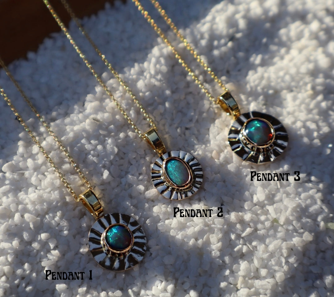 Celestial sun pendant