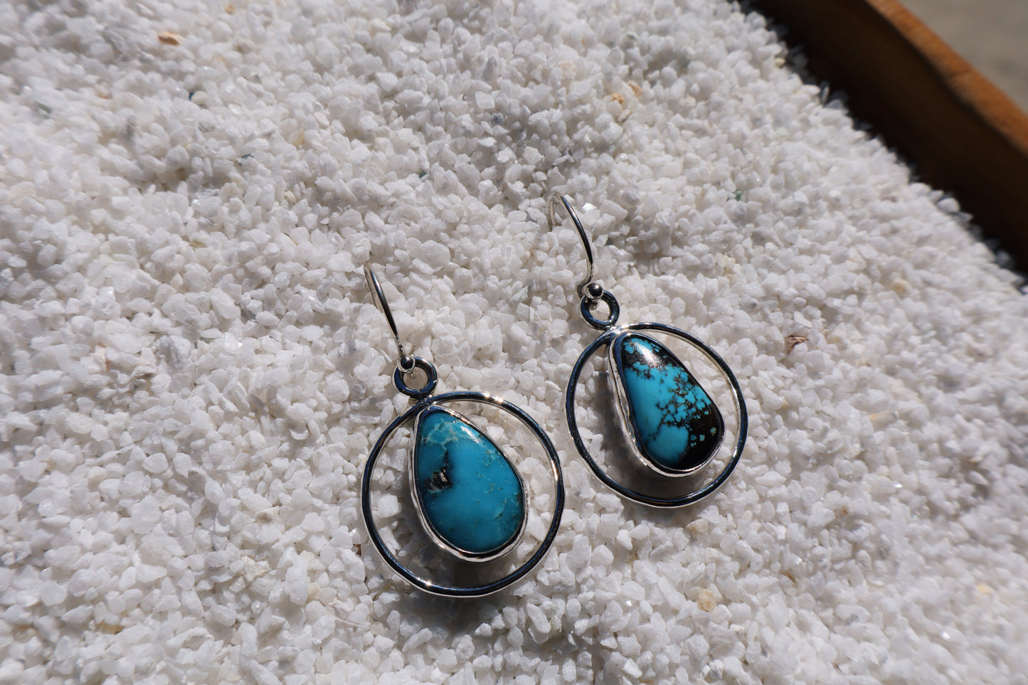 Kingman & Sleeping beauty turquoise symmetrical Earrings