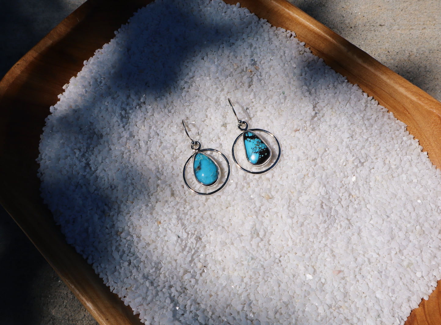 Kingman & Sleeping beauty turquoise symmetrical Earrings