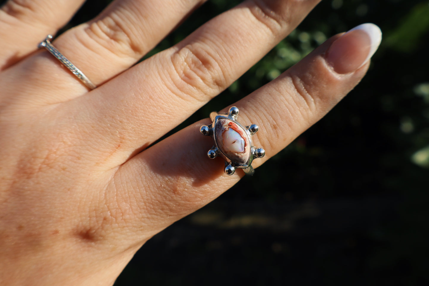 Custom mexican fire “eye” opal