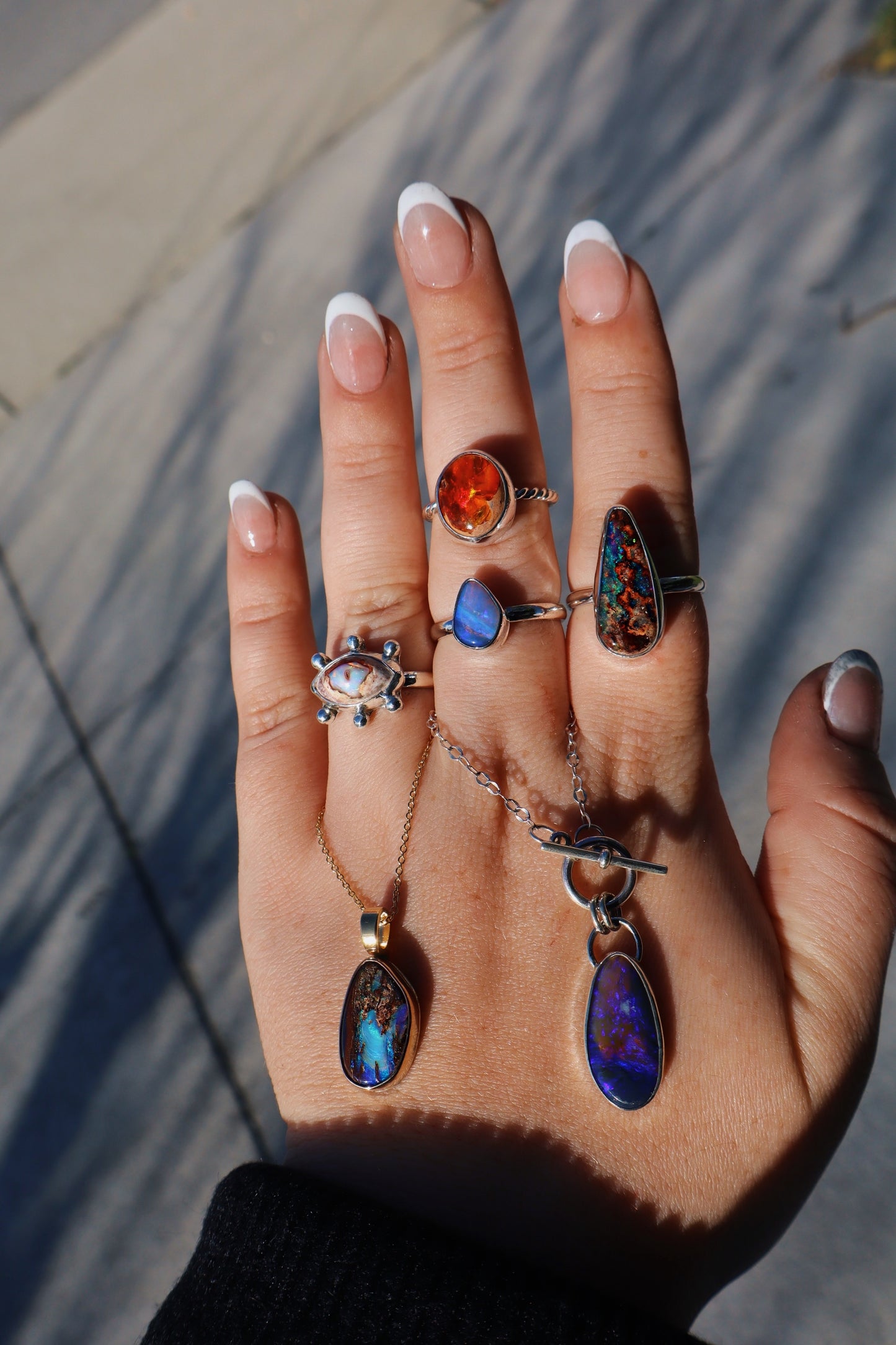 Custom Mexican opal ring