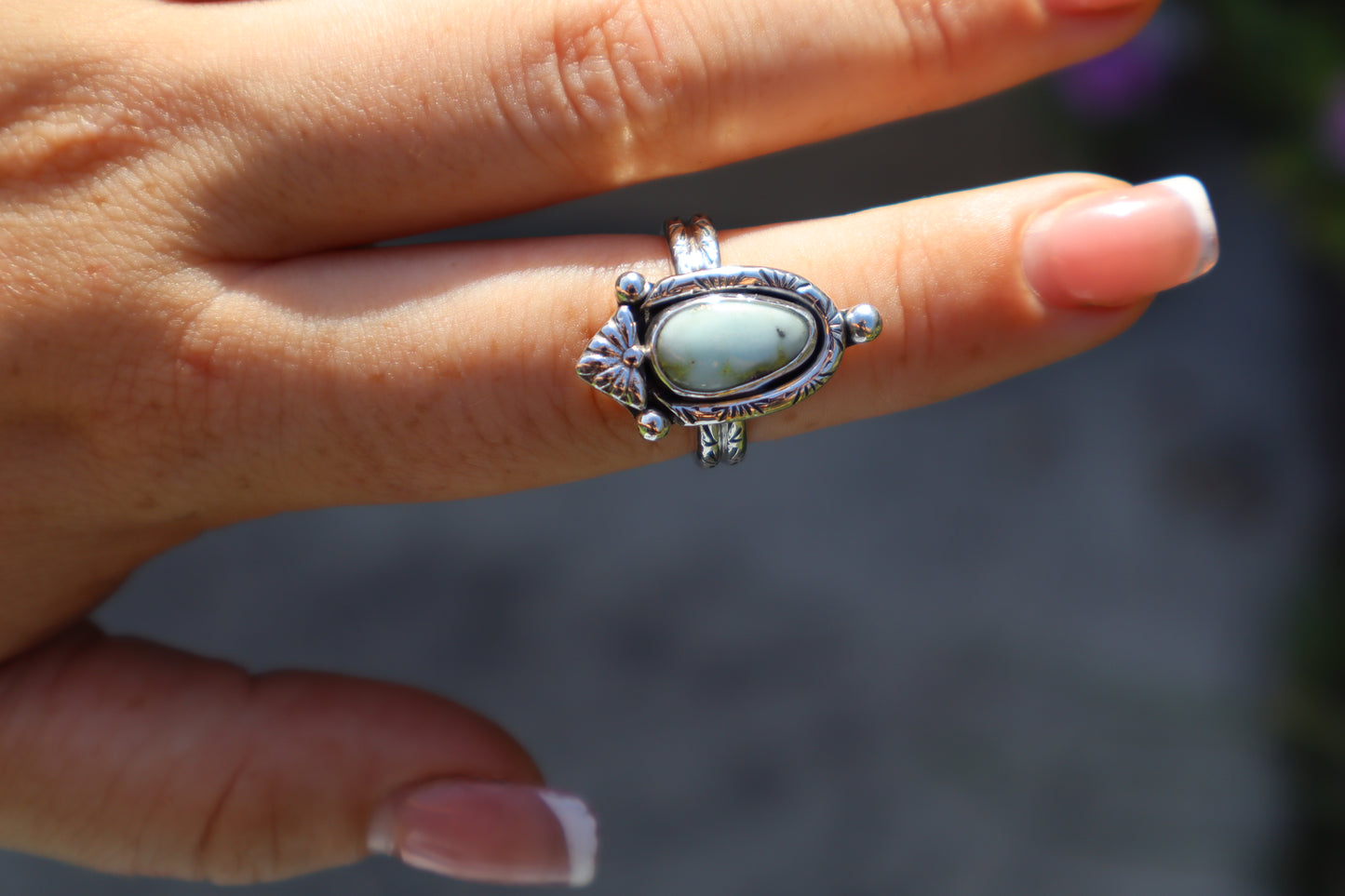Palomino turquoise “Cactus flower” ring No.4 Size 6
