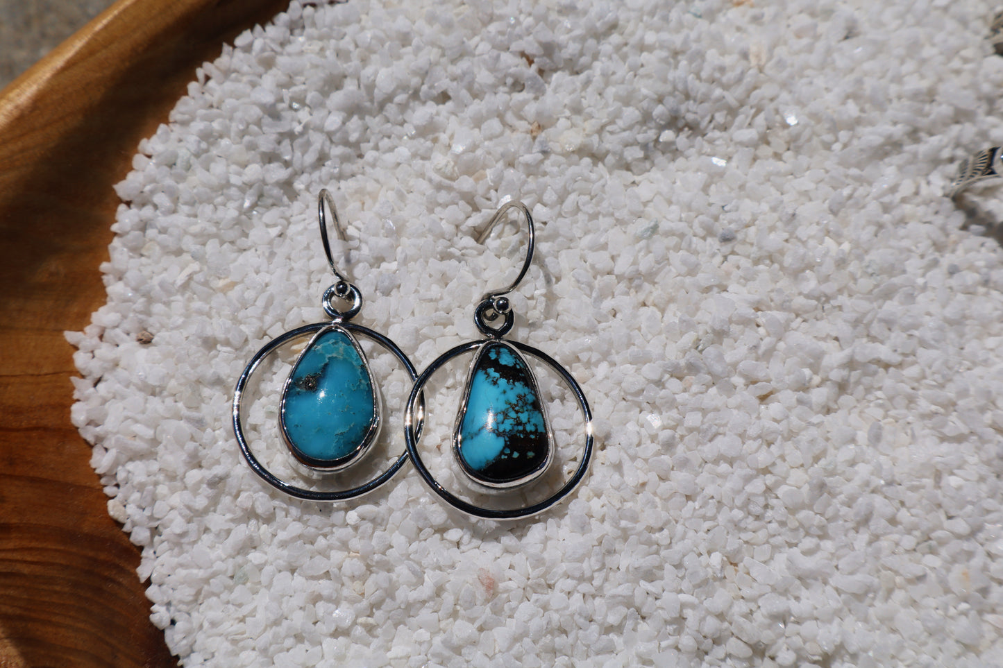 Kingman & Sleeping beauty turquoise symmetrical Earrings