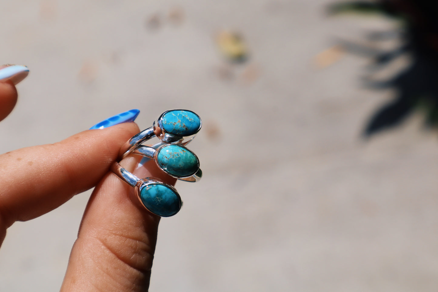 Sierra bell turquoise stacking ring size 6