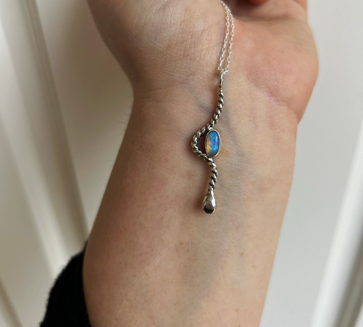 Snake Boulder Opal Pendant