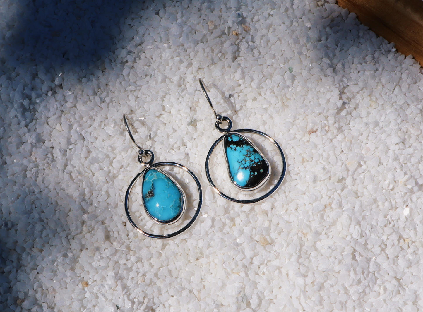 Kingman & Sleeping beauty turquoise symmetrical Earrings