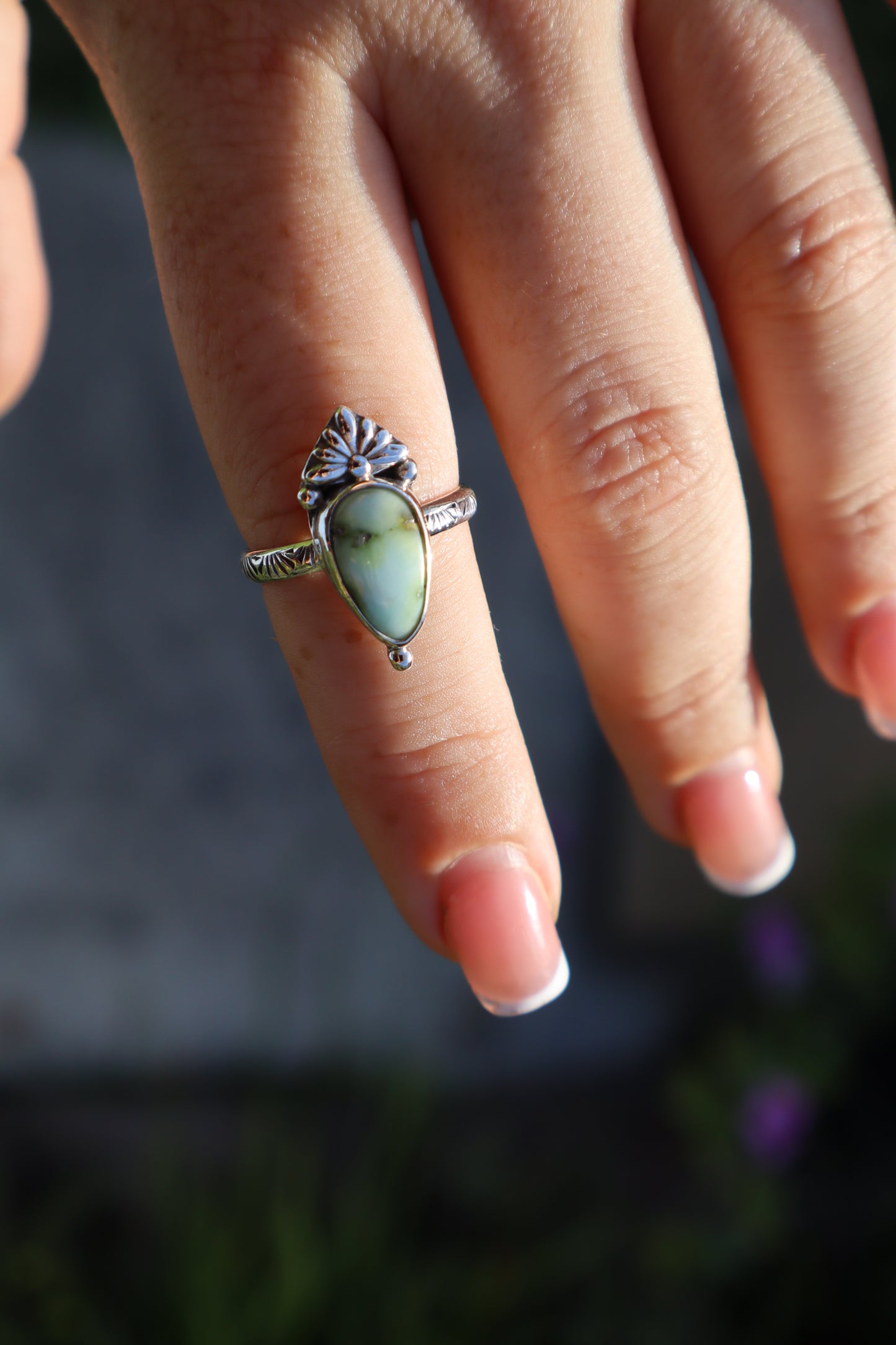 Palomino turquoise “Cactus Flower” ring No.2 Size 7