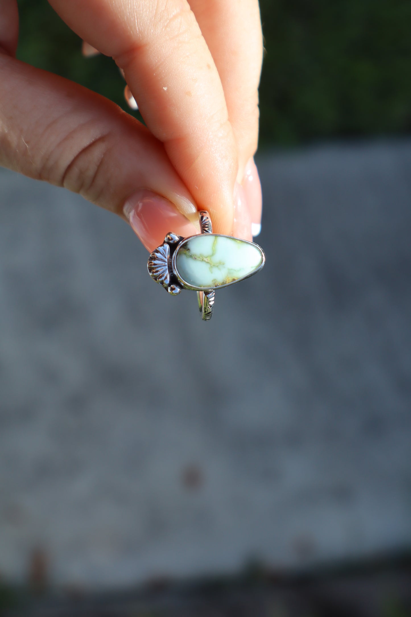 Palomino turquoise “Cactus Flower” ring No. 3 Size 7