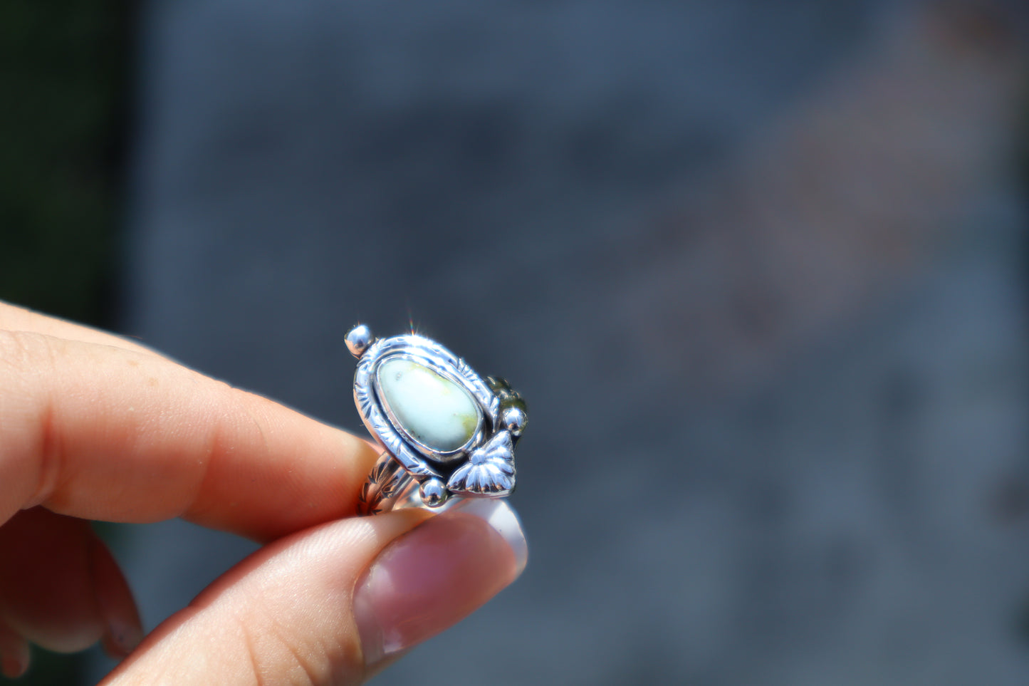Palomino turquoise “Cactus flower” ring No.4 Size 6