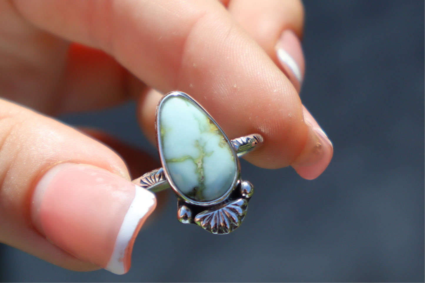 Palomino turquoise “Cactus Flower” ring No. 3 Size 7