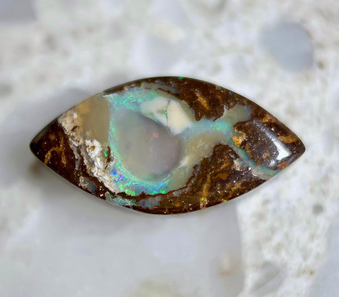 Custom “Eye” boulder opal Ring (Last 2 pictures are the inspo.)