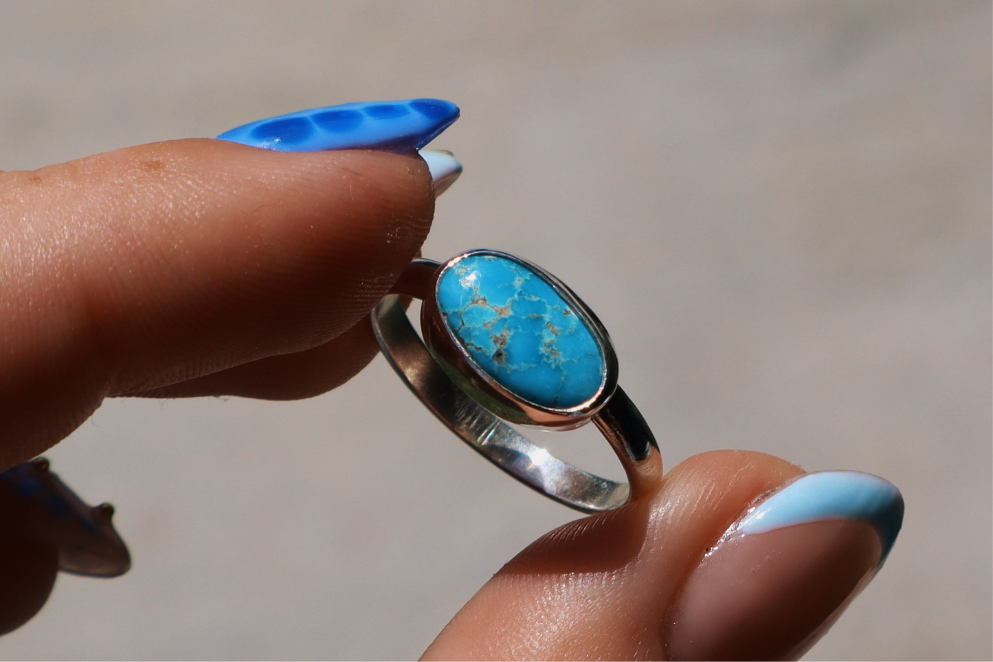 Sierra bella turquoise stacker size 7