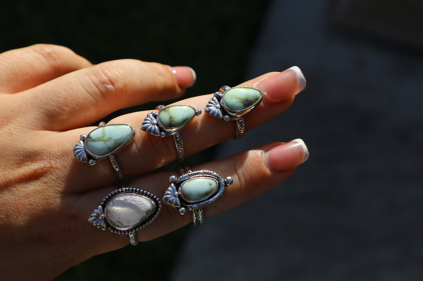 Palomino turquoise “Cactus Flower” ring No.2 Size 7